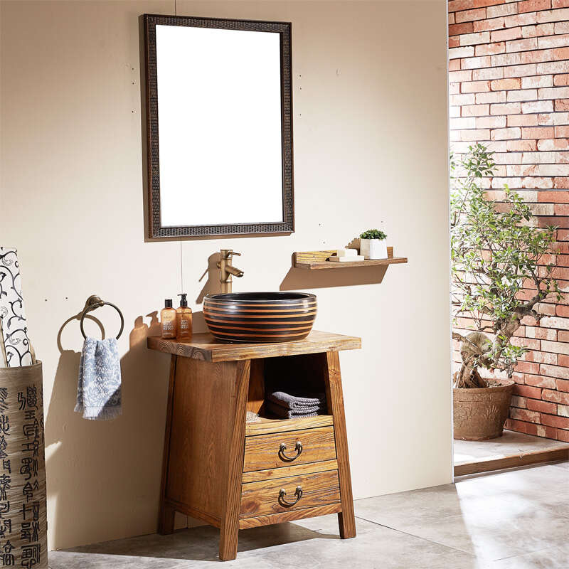 Full bathroom cabinet, wash basin, mirror, faucet