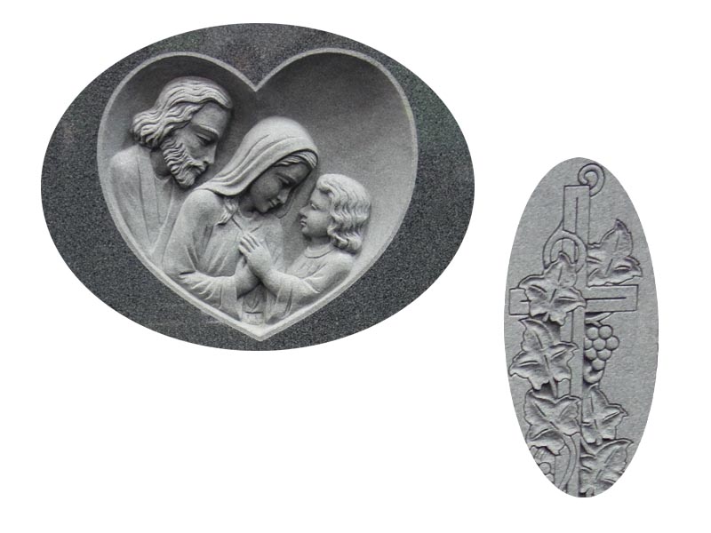 carved holy family monument