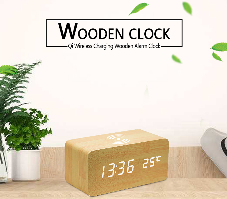 Qi wireless chargin alarm clock