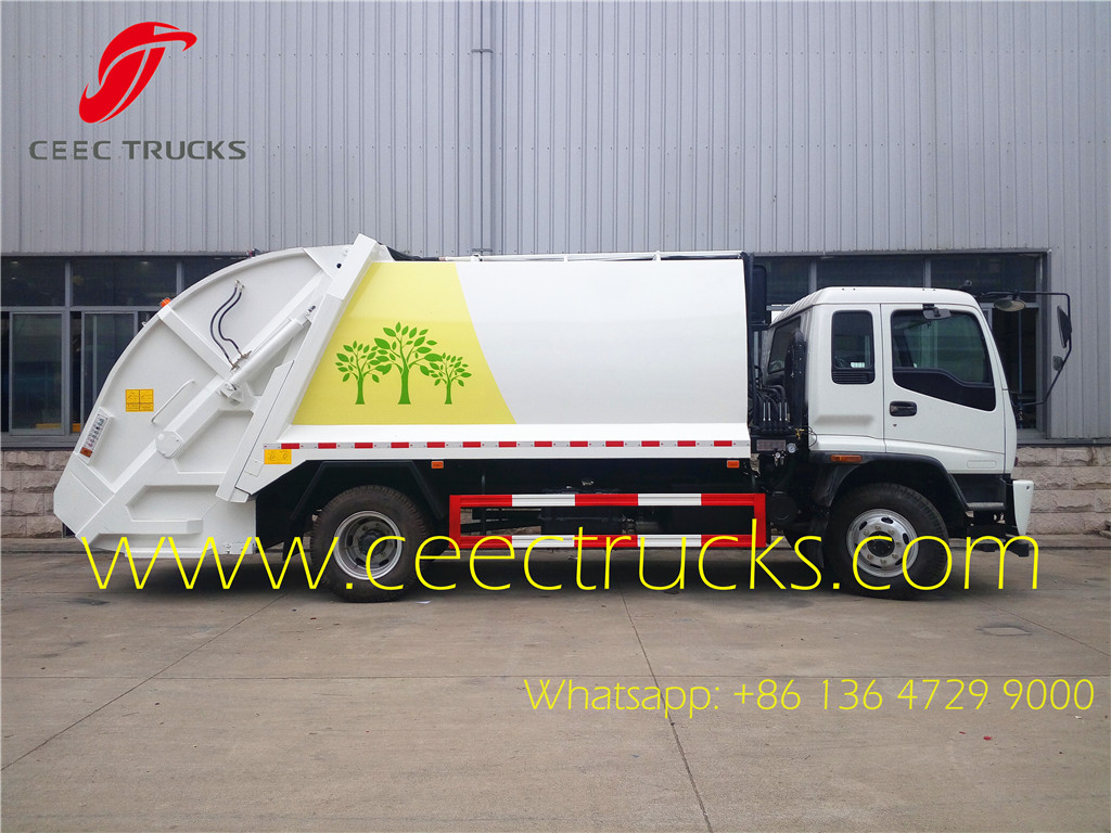 ISUZU 12 CBM garbage compactor truck export Mongolia ISUZU 12 CBM garbage compactor truck export Mongolia