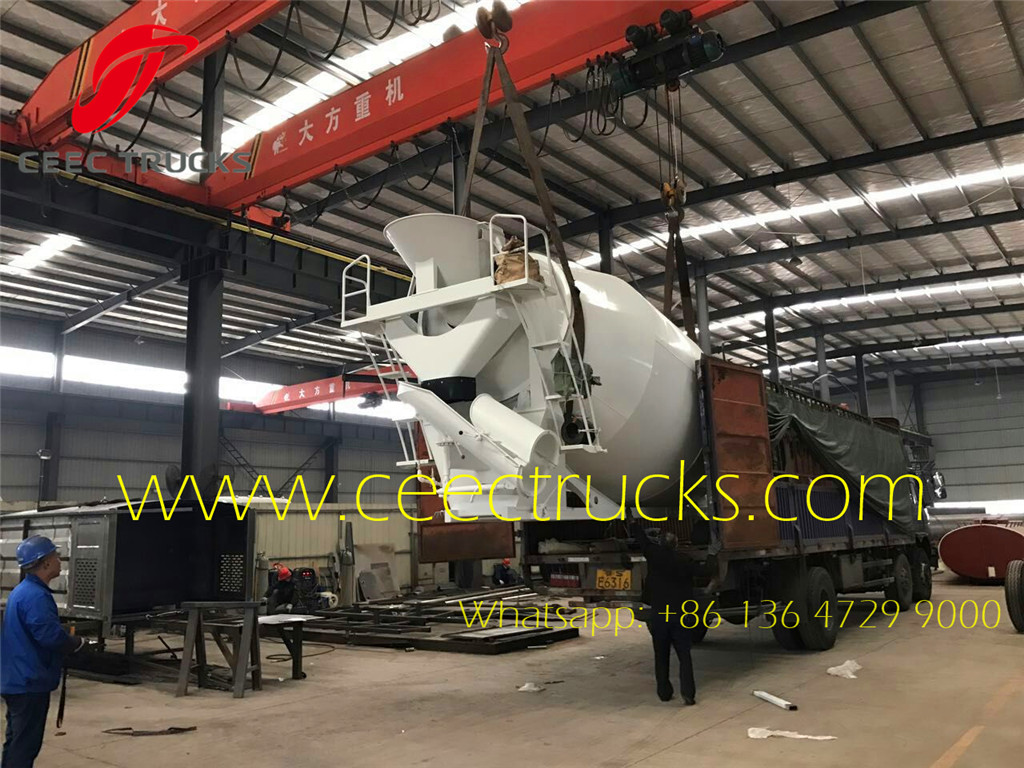 8CBM concrete mixer truck up body export Kenya 8CBM concrete mixer truck up body export Kenya