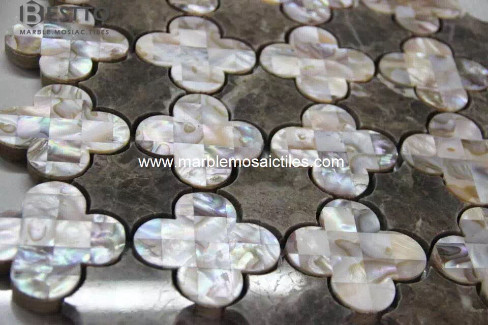 Marble and shell Mosaic Marble and shell Mosaic