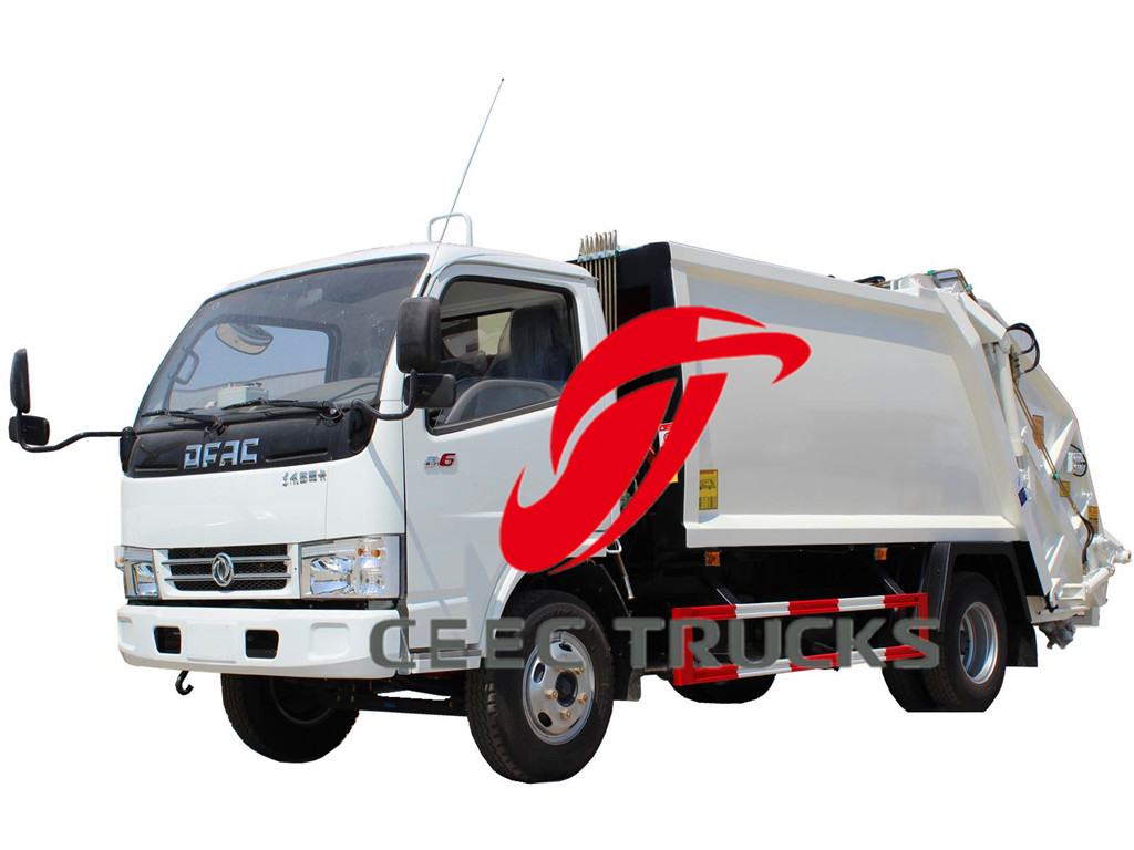 Dongfeng 5000 liters trash compressed garbage trucks drawing Dongfeng 5000 liters trash compressed garbage trucks drawing