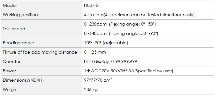 H007-2 Whole Shoes Flexing Tester