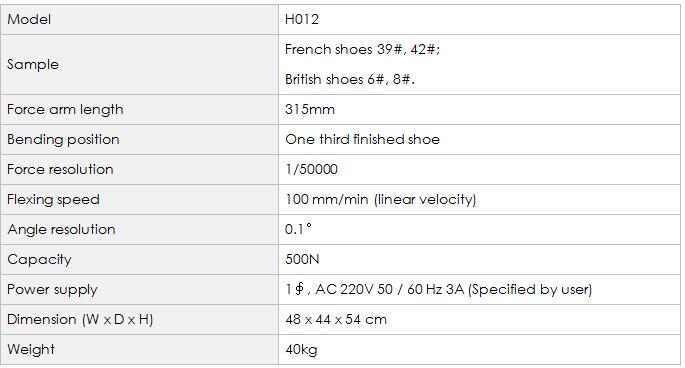 H012 Shoe Flexing Tester