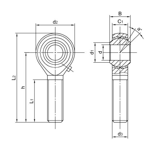 Stainless Steel Rod End Bearings SPOS5