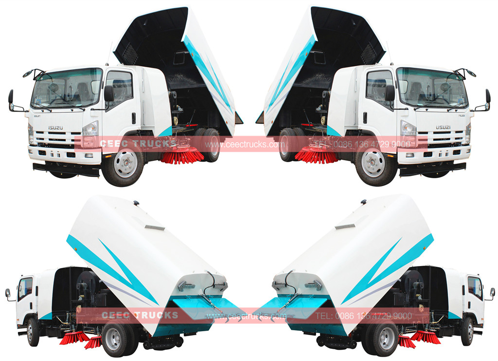 ISUZU 8cbm road sweeper wholeview