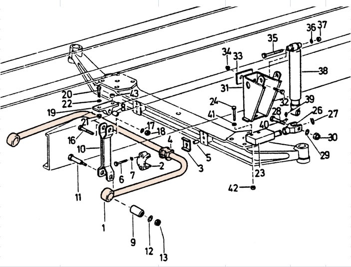 SINOTRUK Rear Stabilizer Bar Assembly WG9719680006 SINOTRUK Rear Stabilizer Bar Assembly WG9719680006