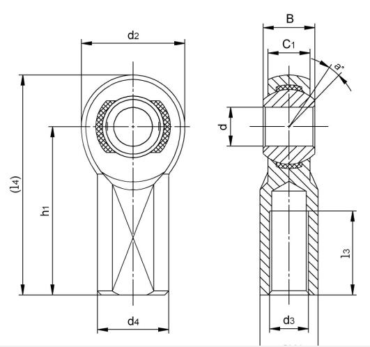 NEXF12 Plastic Rod End Bearings