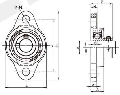 Zinc Alloy Miniature Bearing Unit UFL003