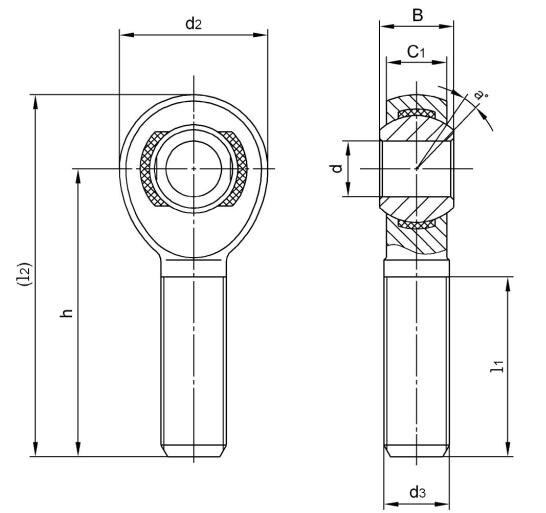 NEXM3 Plastic spherical rod ends