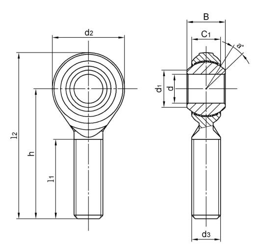 SPOSB3EC Stainless Steel Rod End Bearings