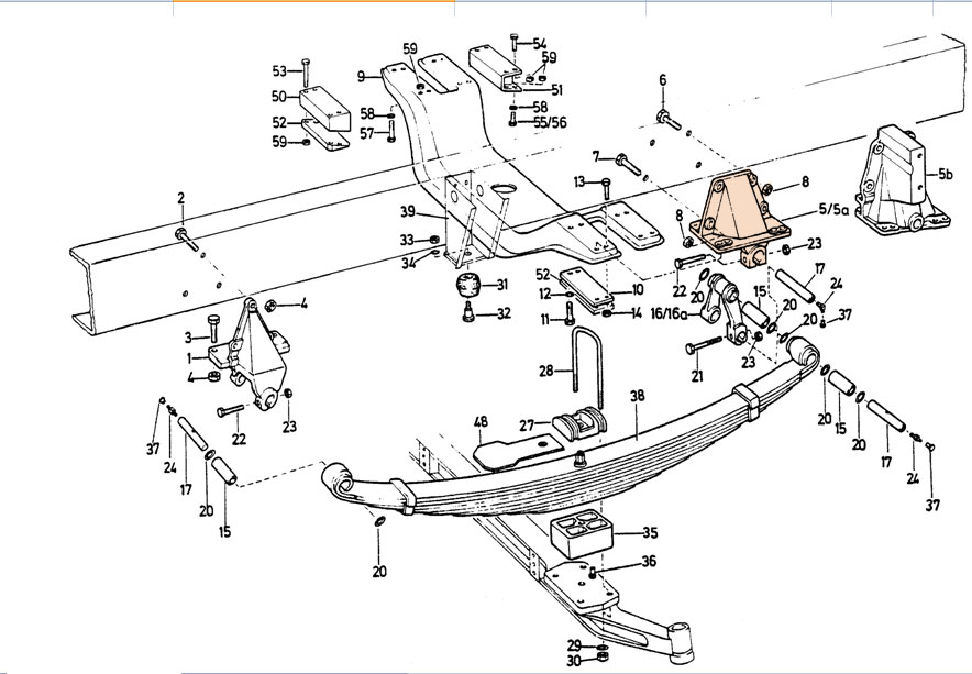 Front Spring Left Rear Bracket