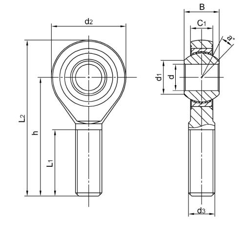 SCOS28 Stainless Steel rod end clevis