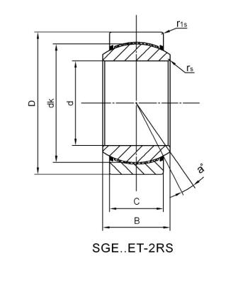 SGE55ET-2RS Stainless Steel Spherical Bearing