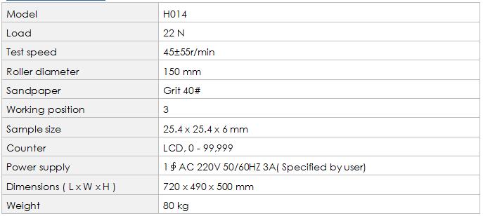 H014 NBS Rubber Abrasion Tester