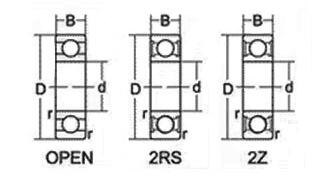 Stainless Steel Deep Groove Bearings S6200-2RS