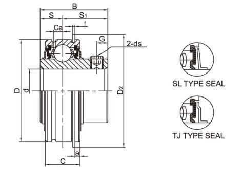 Stainless Steel Bearing Inserts SSER206