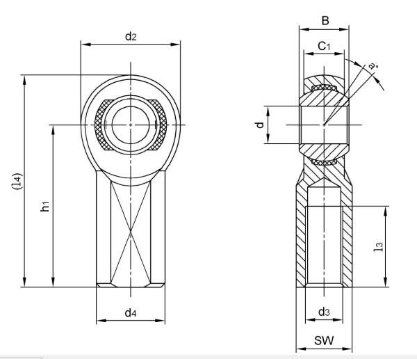 Plastic Fish Eye Bearing NXF7