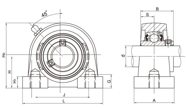 Stainless Steel Pillow Block SSUCP205-16