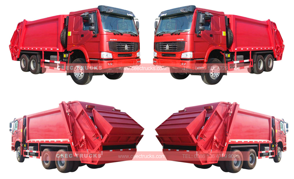 wholeview for HOWO refuse compactor truck wholeview for HOWO refuse compactor truck