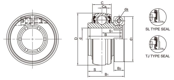 SUE206-20 Stainless Steel Bearing Inserts