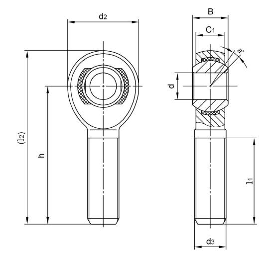 Plastic track rod end NXM4