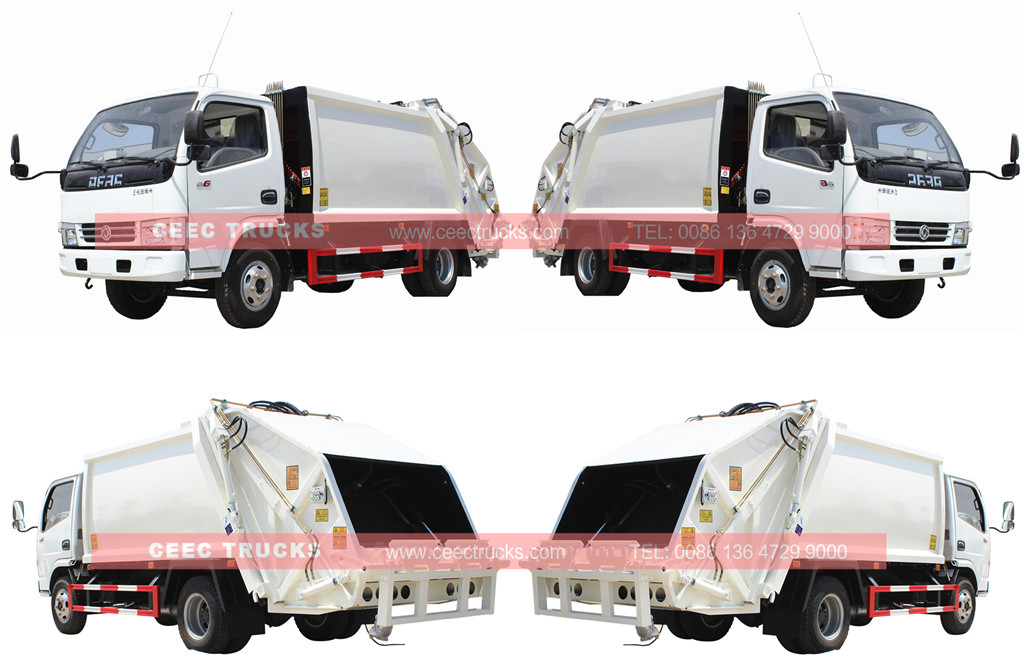Whole view for Dongfeng garbage compactor truck