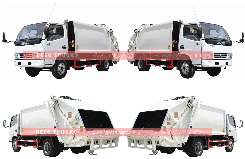 Whole view for Dongfeng garbage compactor truck