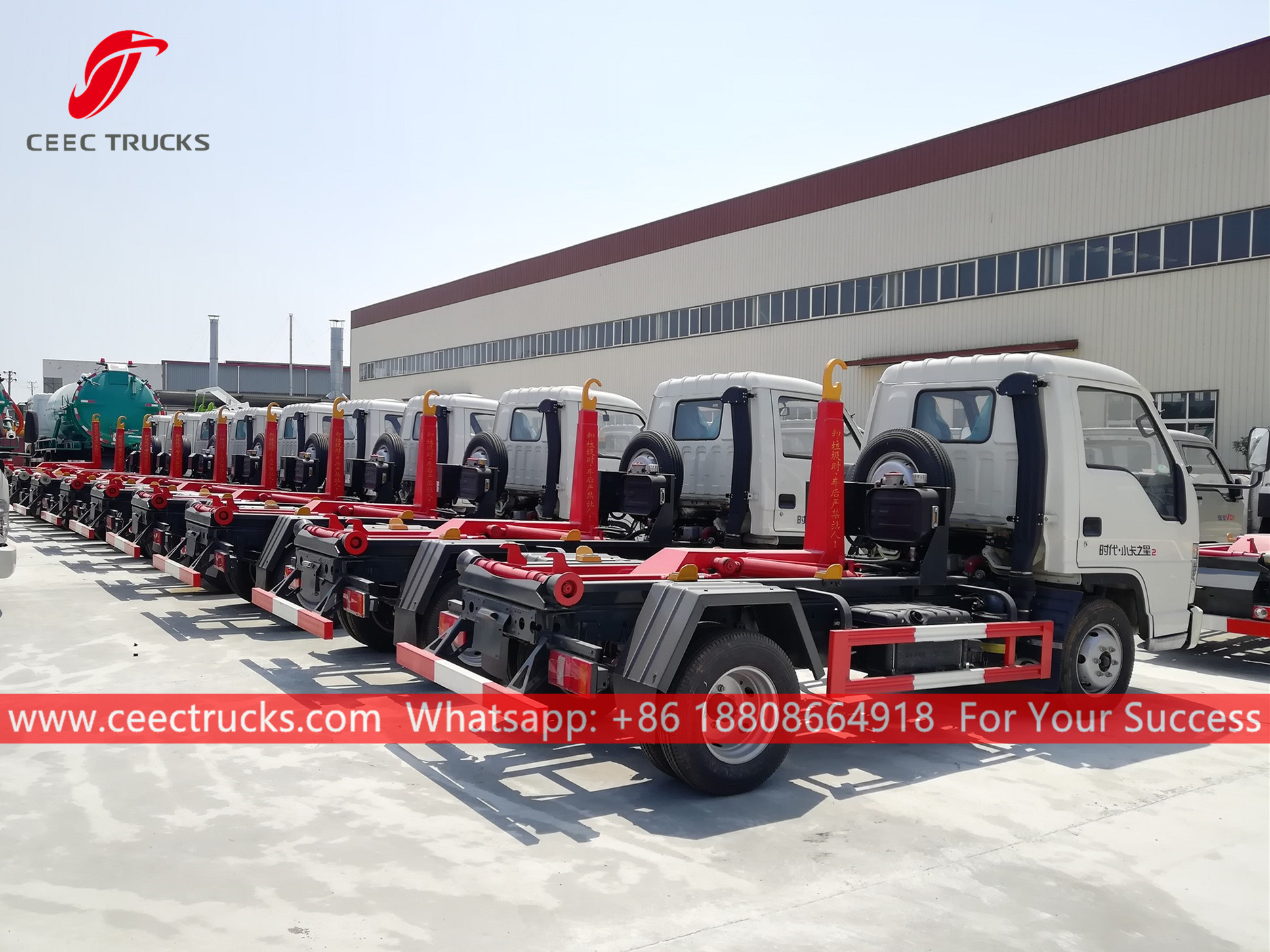 Hook lift garbage trucks