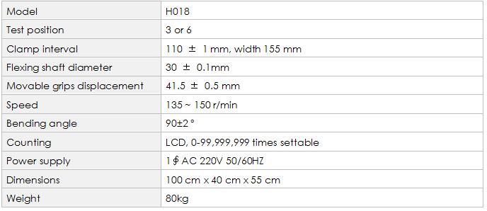 H018 EN Sole Flexing Tester