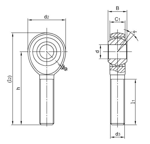 JMX12 Steel Rod End Bearings