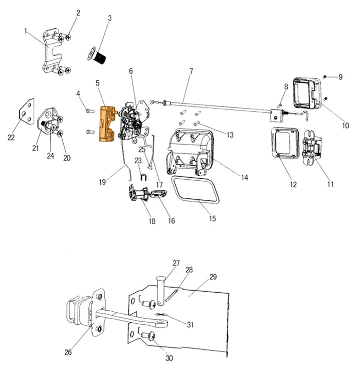 HOWO Left Door Lock WG1642340012