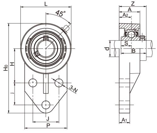 Stainless Steel Flange Mounted Units SSUCFB207-20