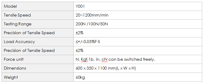 Y001 Single-Yarn Strength Tester