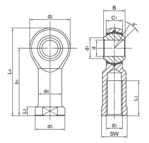 Plastic FISH EYE BEARING NPHS10