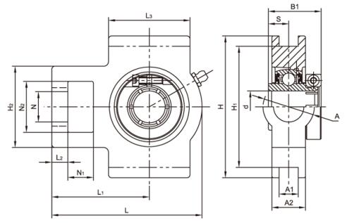 SSUET208 Stamped Steel Bearing Housing