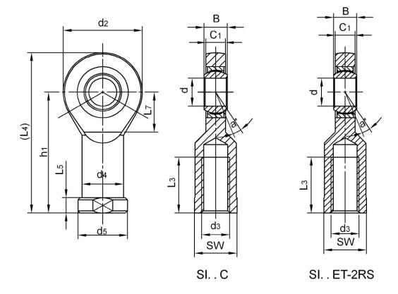 SI15ET-2RS Rod Ends SI15ET-2RS Rod Ends