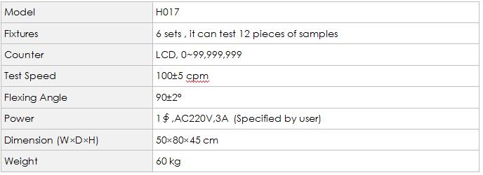 H017A ROSS Flexing Tester