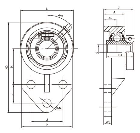 SSUEFB206A Stainless Steel Flange Mounted Units