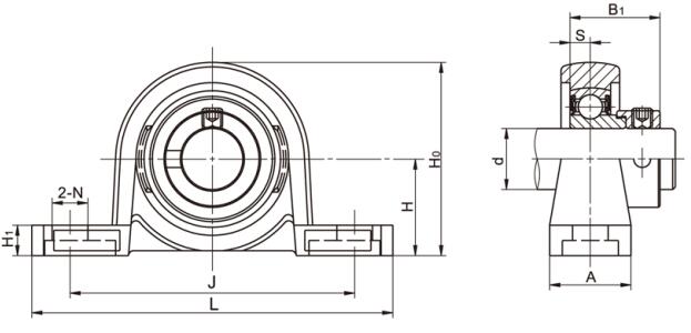 Zinc Alloy Miniature Bearing Unit UP004