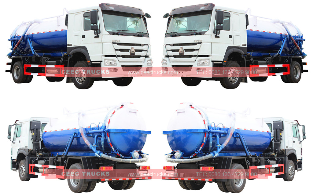 HOWO 10cbm vacuum truck wholeview