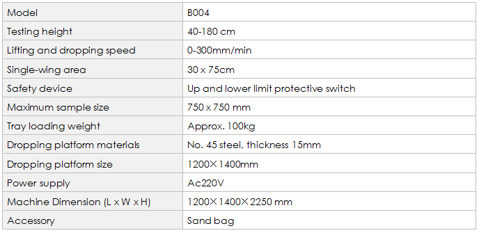 B004 Luggage Drop Tester