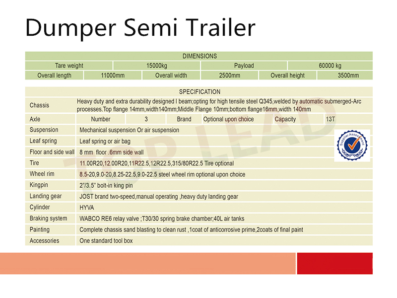 side dump semi trailer