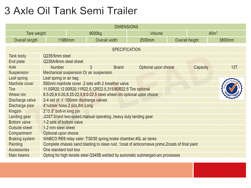 Oil Tank Semi Trailer