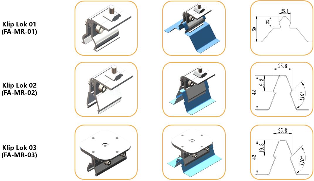 tin roof mounting bracket parts