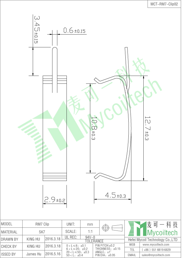 SK7 material RM7 clip