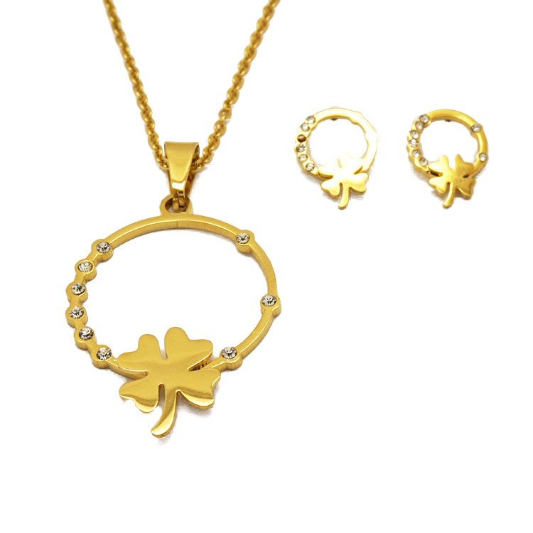 gold plated jewellery high neck set
