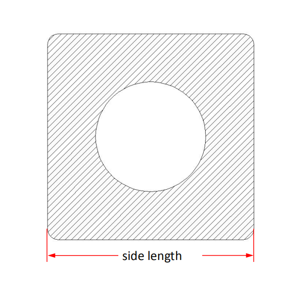 Square Alumina Ceramic Tube-One hole size details Square Alumina Ceramic Tube-One hole size details