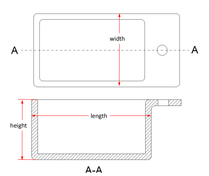  Alumina Ceramic Combustion Boat with hole size details